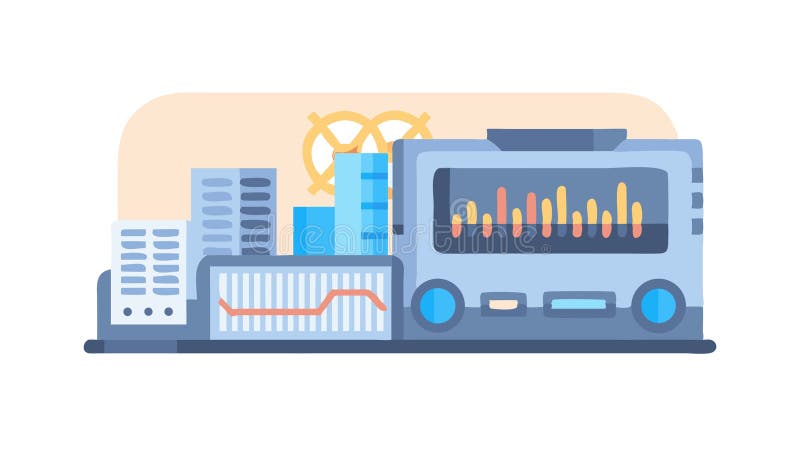 Audio Spectrum on Computer, Sound Engineering, vector design Generative AI stock illustration