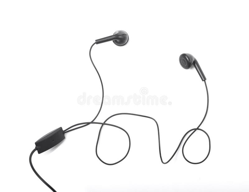 Audio trasduttori auricolari portatili moderni isolati immagine stock libera da diritti