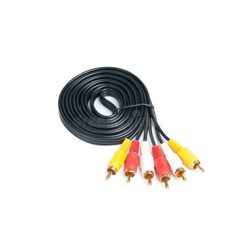 Audiovideo analog cable stock photo. Image of connect 44784180