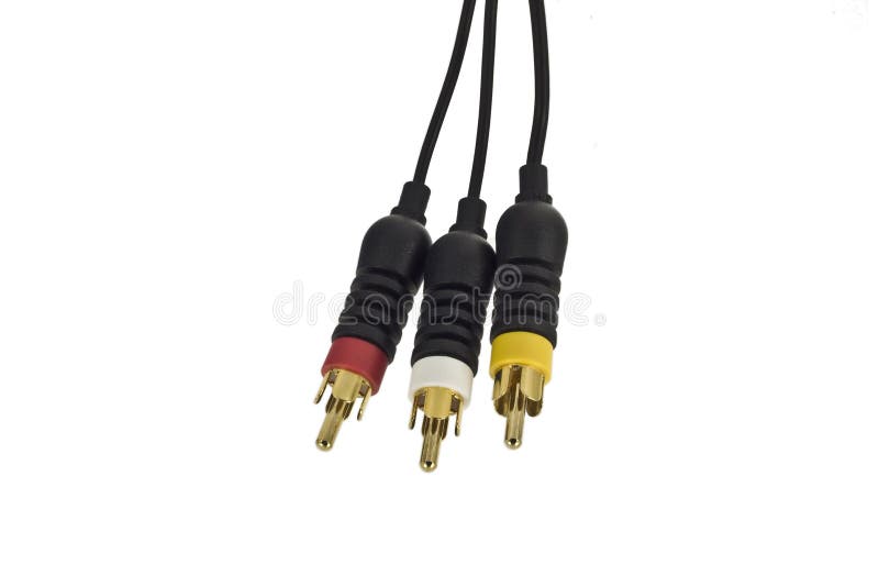 Audio Video Cables Isolated On White