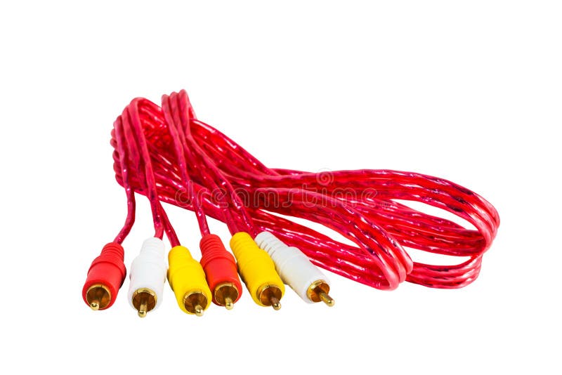 Audio and Video Color Cable Stock Photo Image of connection, electric