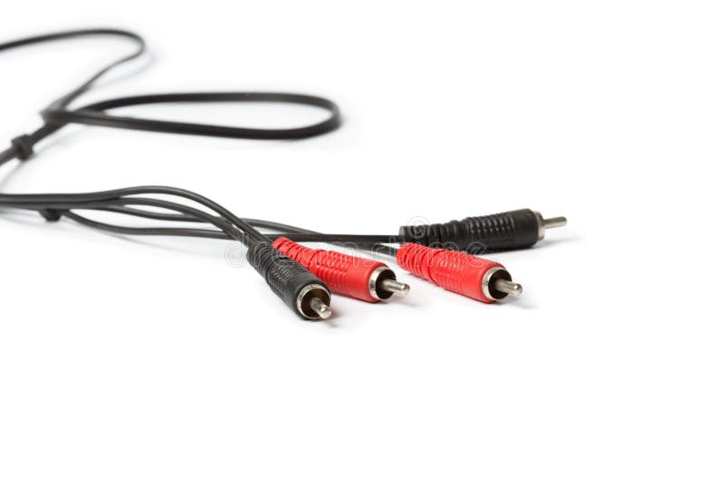 Audio and Video Jacks Isolated Stock Photo Image of connection