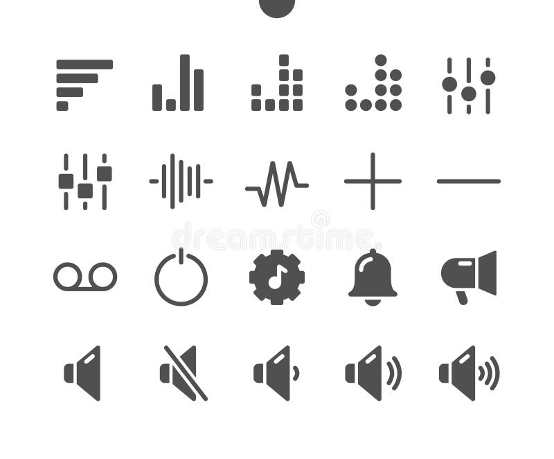 9 Audio Video v2 UI Pixel Icone Solid Vector Perfect Ben realizzate royalty illustrazione gratis 9 Audio Video v2 UI Pixel Icone Solid Vector Perfect Ben realizzate royalty illustrazione gratis