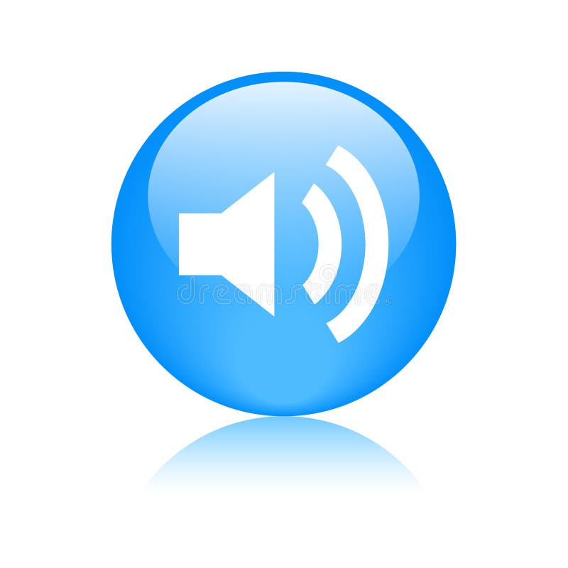 Audio / Volume Icon Button Red Stock Illustration - Illustration ...