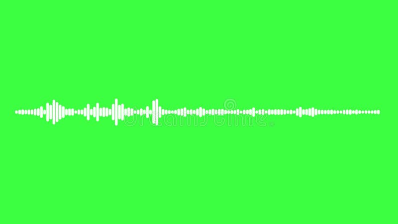 Audio Waveform Animation Visualizer Green Screen 4K vector illustration