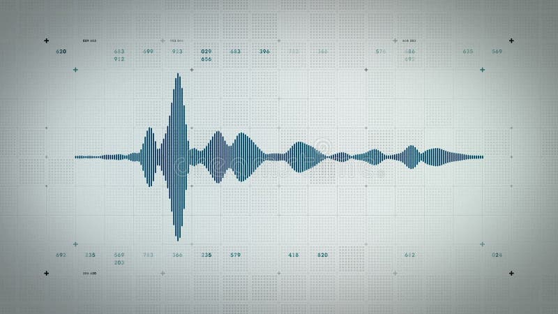 Audio Waveform Mono Blue Lite vector illustration