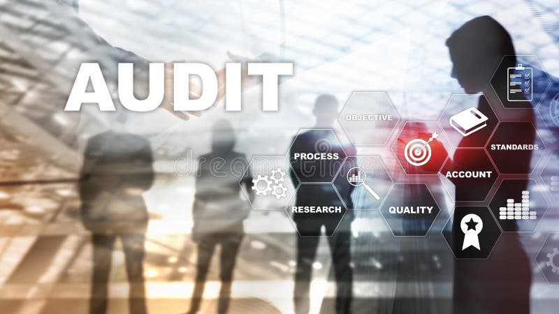 Audit business and finance concept. Analysis Annual Financial Statements, Analyze return on investment. Mixed media royalty free stock images