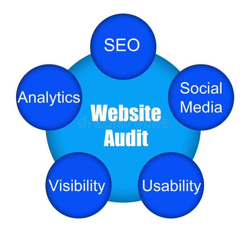 Audit de site Web illustration libre de droits Audit de site Web illustration libre de droits