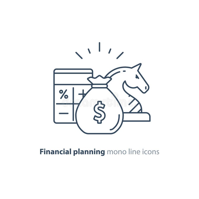 Audite los servicios, consulta financiera, idea de la estrategia de inversión del dinero, línea icono stock de ilustración Audite los servicios, consulta financiera, idea de la estrategia de inversión del dinero, línea icono stock de ilustración