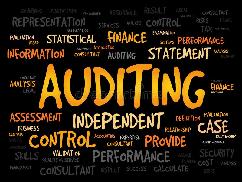 AUDITING word cloud illustrazione di stock