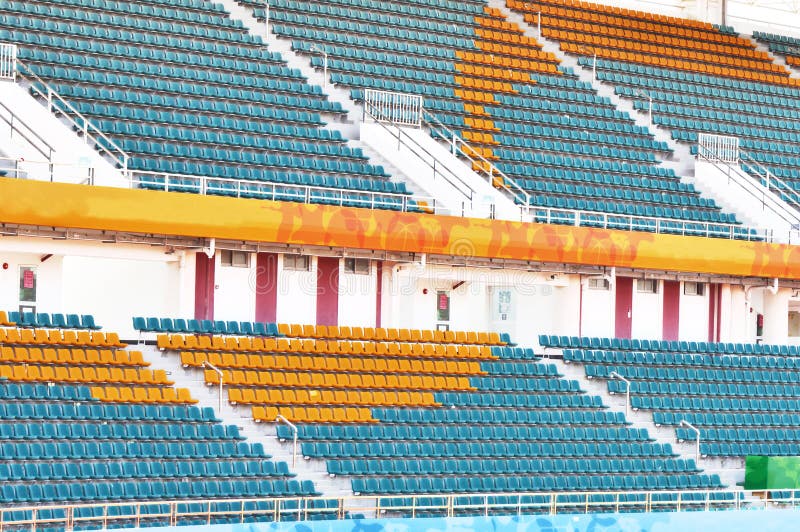 Auditorium area at modern stadium. Flame arrester stock images, royalty-free photos and pictures