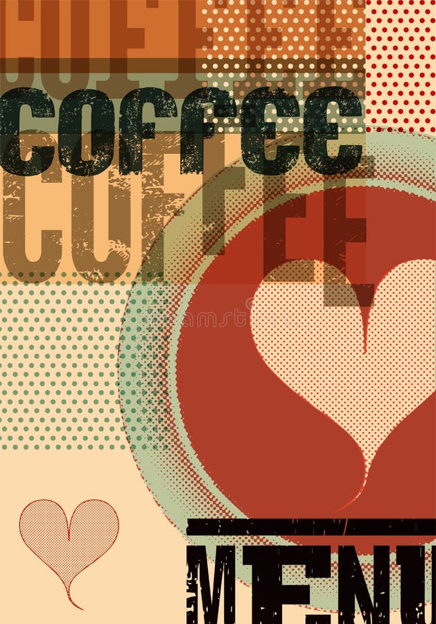 auf dem Weiß getrennt Typografisches Retro- Plakat für Restaurant, Café oder Café Auch im corel abgehobenen Betrag lizenzfreie abbildung auf dem Weiß getrennt Typografisches Retro- Plakat für Restaurant, Café oder Café Auch im corel abgehobenen Betrag lizenzfreie abbildung
