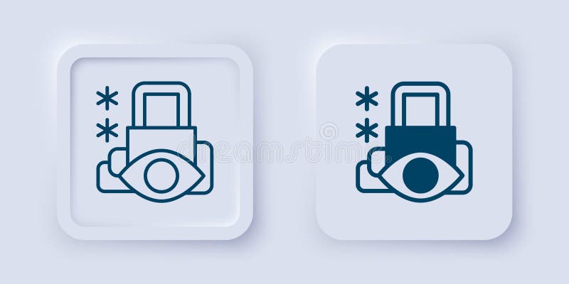 Auf grauem Hintergrund isoliertes Symbol für Cyber-Sicherheit mit ausgefüllter Darstellung. Closed Padlock auf der digitalen Leite stock abbildung
