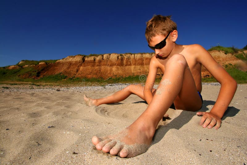 Auf Strand lizenzfreie stockfotografie