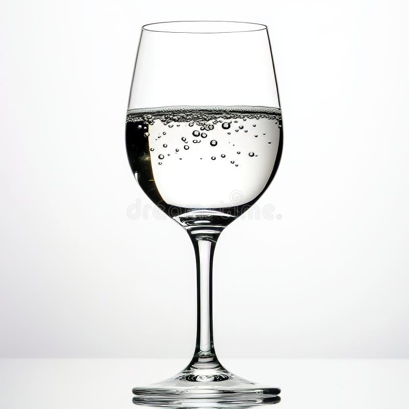 Auf transparentem Hintergrund wird ein Glas mit Mineralwasser isoliert stockbilder
