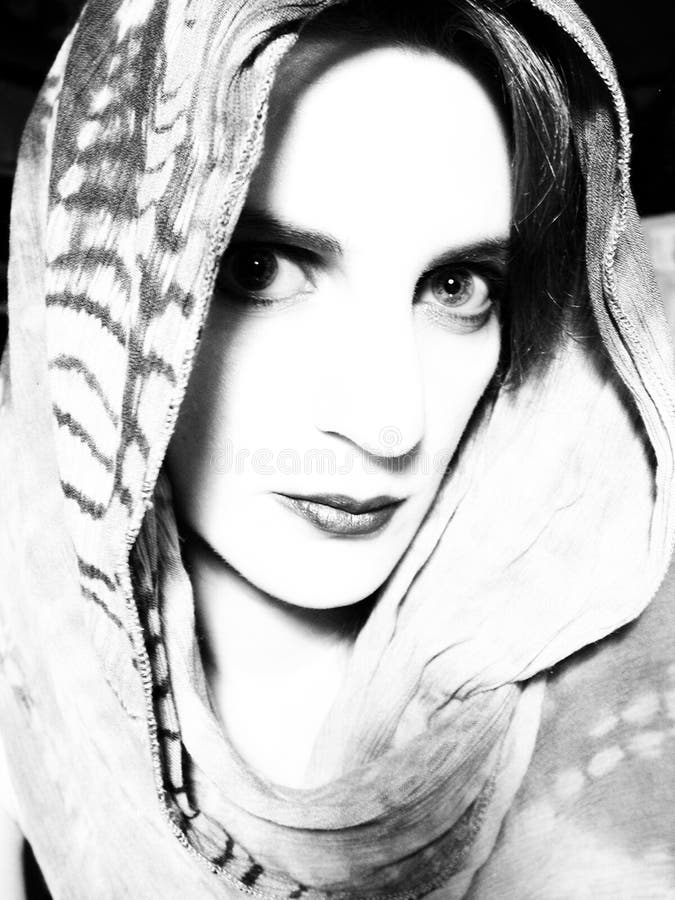 Auffallendes junge Frauen-Portrait stockbild Auffallendes junge Frauen-Portrait stockbild