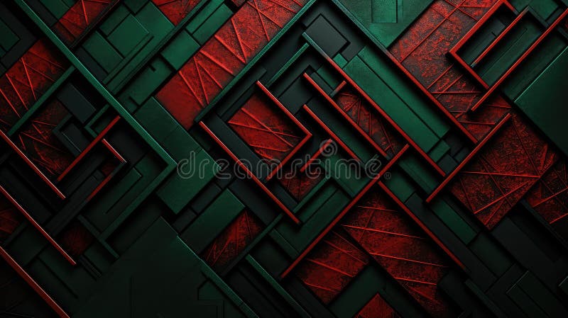 Auffallendes Schwarz-Rot-Design stock abbildung