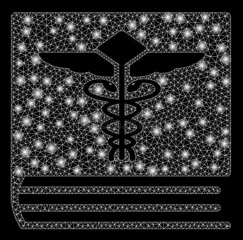Aufflackern Mesh Wire Frame Medical Book mit Aufflackern-Stellen stock abbildung Aufflackern Mesh Wire Frame Medical Book mit Aufflackern-Stellen stock abbildung