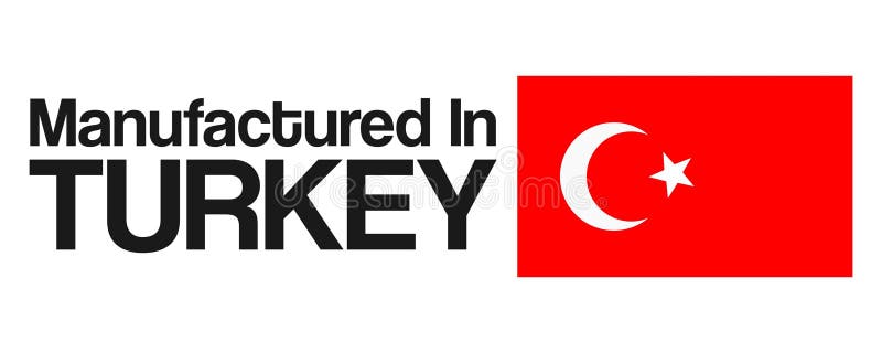 Aufkleber Türkei-Markierung mit Strichcode auf weißem Hintergrund lizenzfreie abbildung