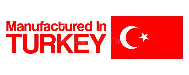 Aufkleber Türkei-Markierung mit Strichcode auf weißem Hintergrund vektor abbildung