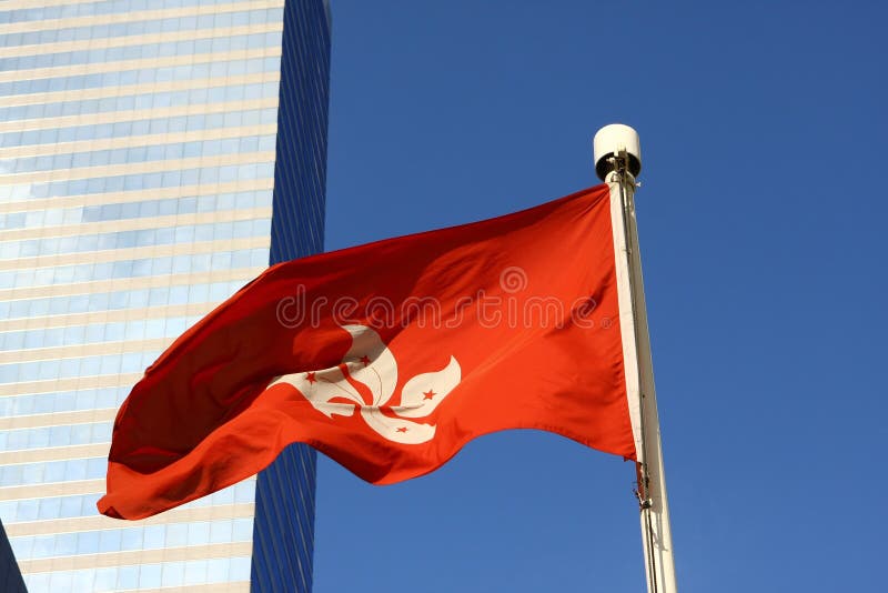 2 Aug 2008 the Red Color of Hong Kong Flag Stock Photo - Image of star ...