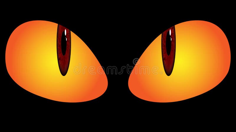 Augen Des Monsters Im Offenen Fenster Stock Abbildung - Illustration ...