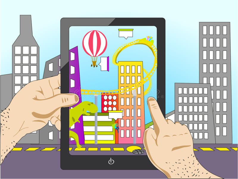 Augmented reality stock illustration. Illustration of technology 25209620