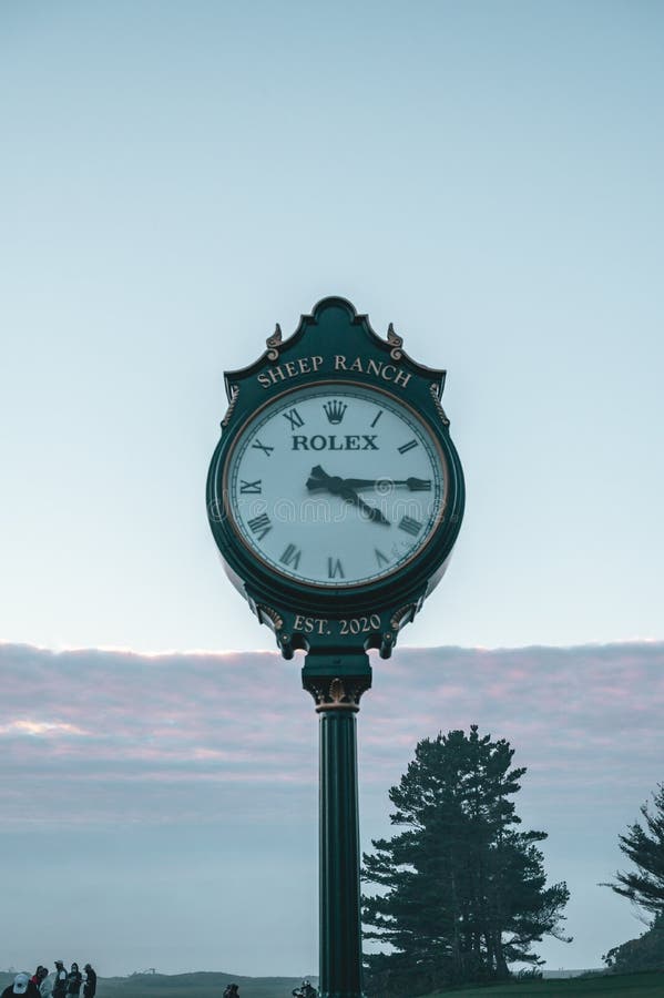 Big Rolex Clock on Bandon Dunes Sheep Ranch Golf Course Vertical Photo Big Rolex Clock on Bandon Dunes Sheep Ranch Golf Course Vertical Photo