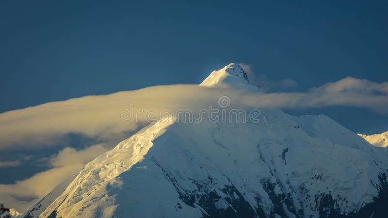 AUGUST 28, 2016 - Mount Denali previously known as Mount McKinley, the highest mountain peak in North America, at 20, 310 feet above sea level. Alaska Mountain Range, Denali National Park and Preserve. AUGUST 28, 2016 - Mount Denali previously known as Mount McKinley, the highest mountain peak in North America, at 20, 310 feet above sea level. Alaska Mountain Range, Denali National Park and Preserve.