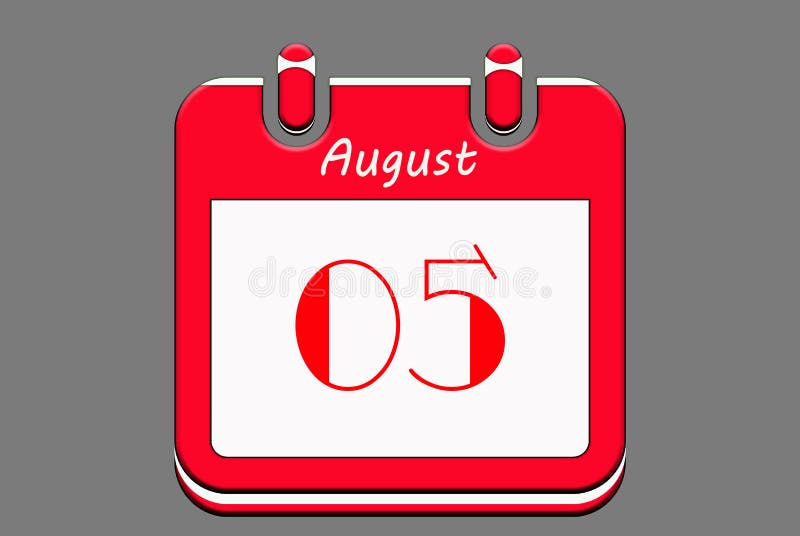 August 5th Stock Illustrations – 202 August 5th Stock
