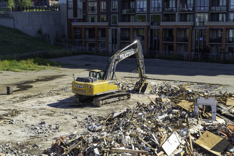 August 18 2019 Calgary Alberta Canada Construction Equipment on