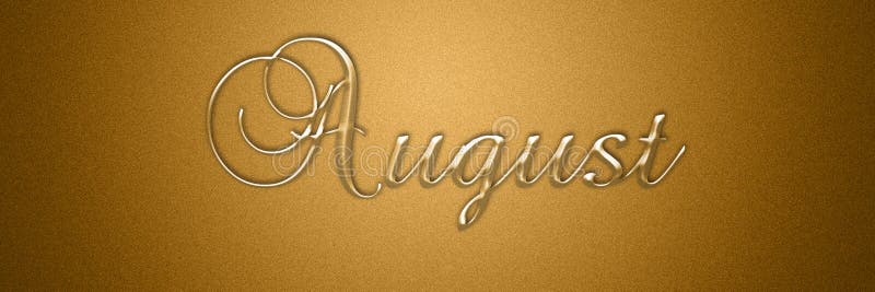 August text title for month background design royalty free illustration
