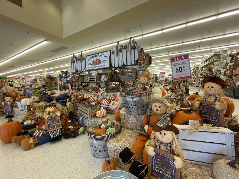 Hobby Lobby Retail Store Interior Fall Display at Entry Way Editorial