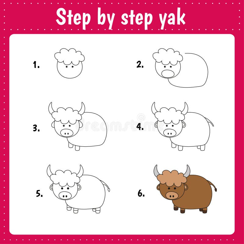 Desenho passo a passo. tutorial de desenho para crianças. nível fácil.  folhas de educação. como desenhar guaxinim. fichas de trabalho