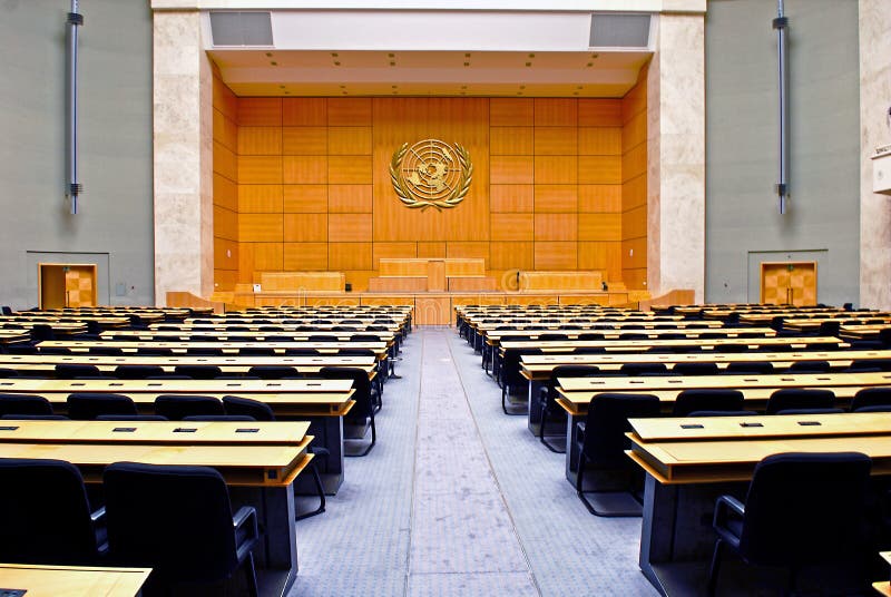 Aula: Palais des Nations/Palast von Nationen stockfoto Aula: Palais des Nations/Palast von Nationen stockfoto