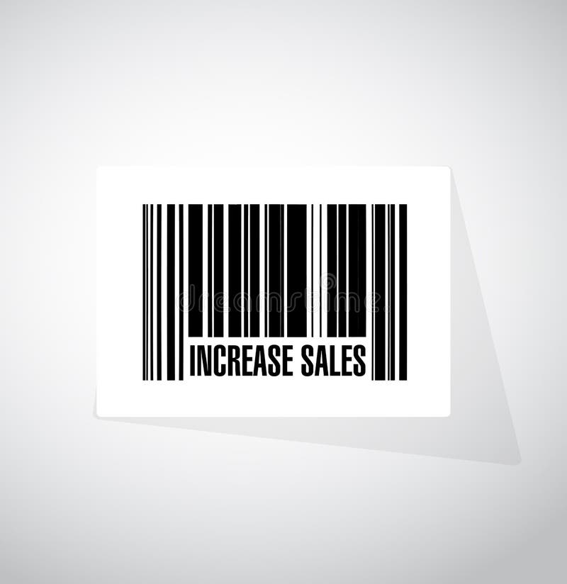 aumente o conceito do sinal do código de barras das vendas ilustração do vetor aumente o conceito do sinal do código de barras das vendas ilustração do vetor