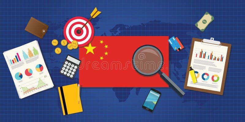 Aumento economico di economia della Cina royalty illustrazione gratis