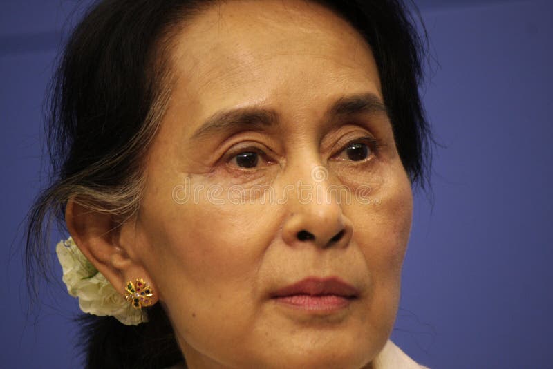 APRIL 12, 2014 - BERLIN: the opposition leader of Birma (Myanmar) and Nobel Peace Prize Laureate, Aung San Suu Kyi at a press conference in Berlin.