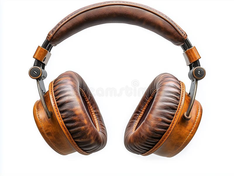 Auricolari retroriflettenti creativi isolati su fondo bianco fotografia stock libera da diritti