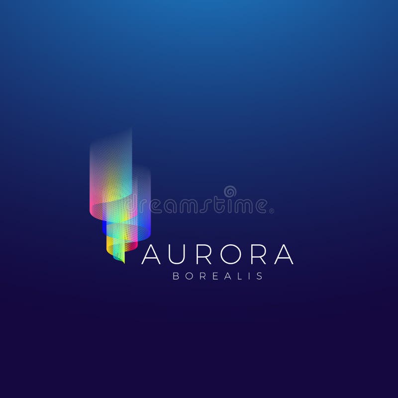 Aurora Borealis Abstract Vector Sign, Embleem of Logo Template Het Symbool van de premiekwaliteit op Donkere Achtergrond royalty-vrije illustratie Aurora Borealis Abstract Vector Sign, Embleem of Logo Template Het Symbool van de premiekwaliteit op Donkere Achtergrond royalty-vrije illustratie