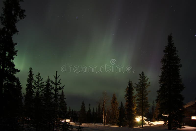 Aurora Borealis in finnish Lapland royalty free stock photos Aurora Borealis in finnish Lapland royalty free stock photos
