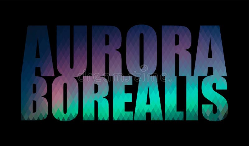 Aurora Borealis, la parola su un fondo nero royalty illustrazione gratis Aurora Borealis, la parola su un fondo nero royalty illustrazione gratis