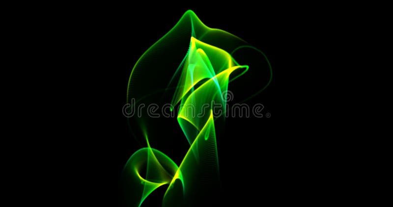 Aurora Dynamic Lights Background Animation abstraite dans des couleurs vertes a rendu la vidéo