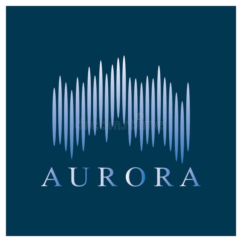 Aurora Logo Design Icon Illustration Vector Template Stock Vector
