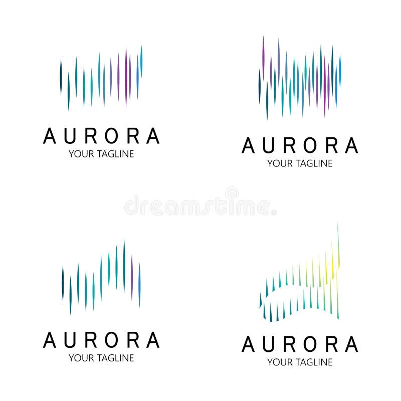 Aurora Logo Design Icon Illustration Vector Template Stock Vector ...