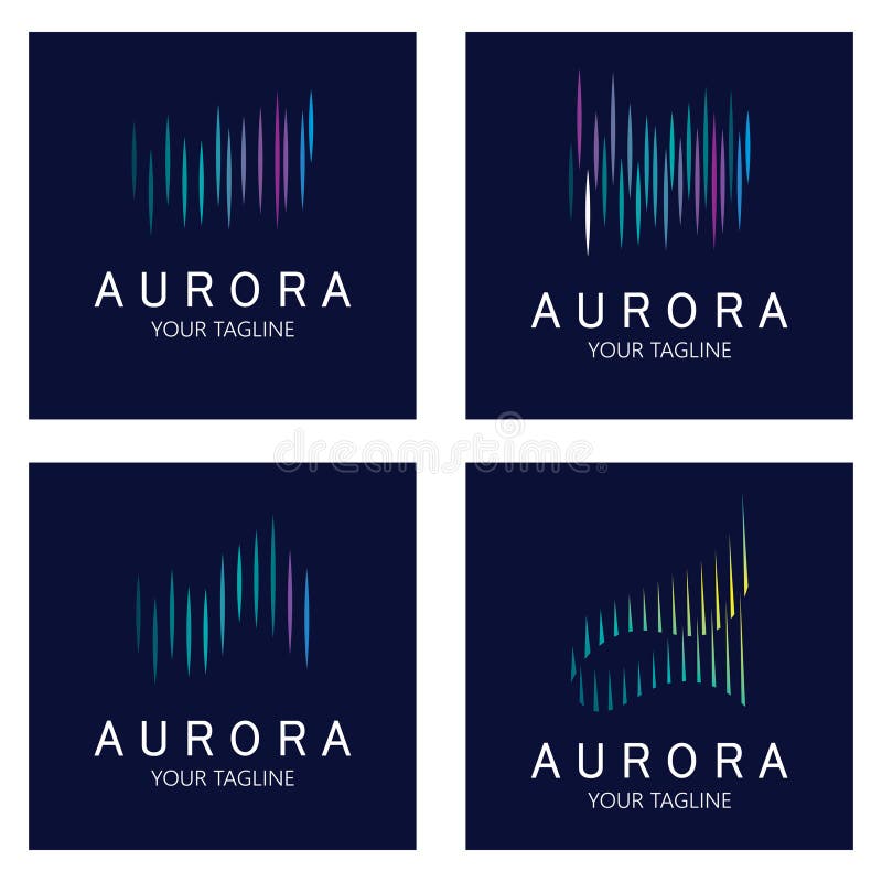 Aurora Logo Design Icon Illustration Vector Template Stock Vector ...