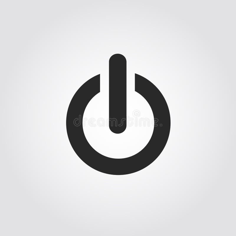 An-/Aus-Schalter-Ikone, flaches Design stock abbildung