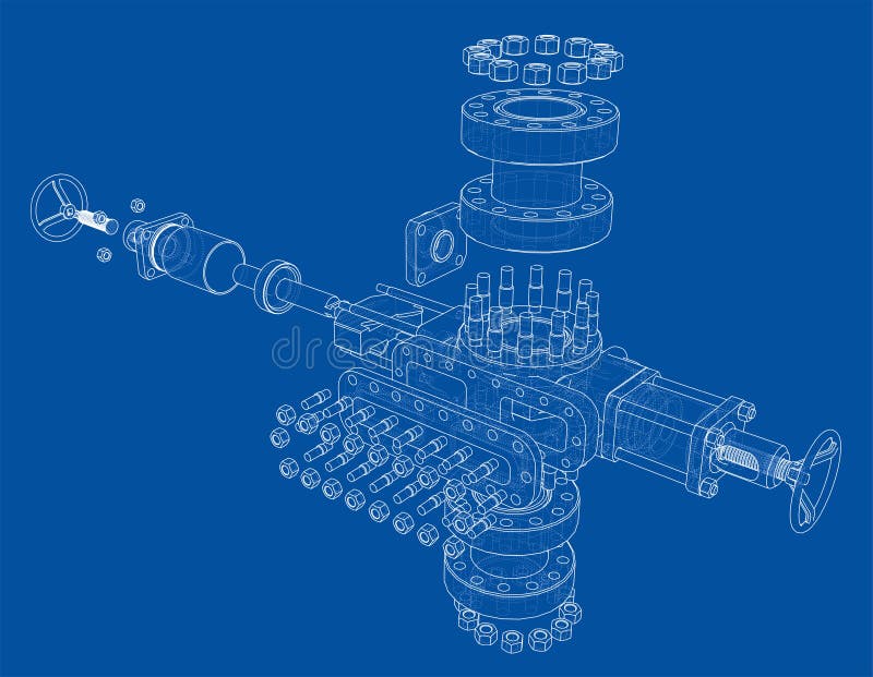 Ausblasenverhinderer Vektor-Wiedergabe von 3d lizenzfreie abbildung Ausblasenverhinderer Vektor-Wiedergabe von 3d lizenzfreie abbildung