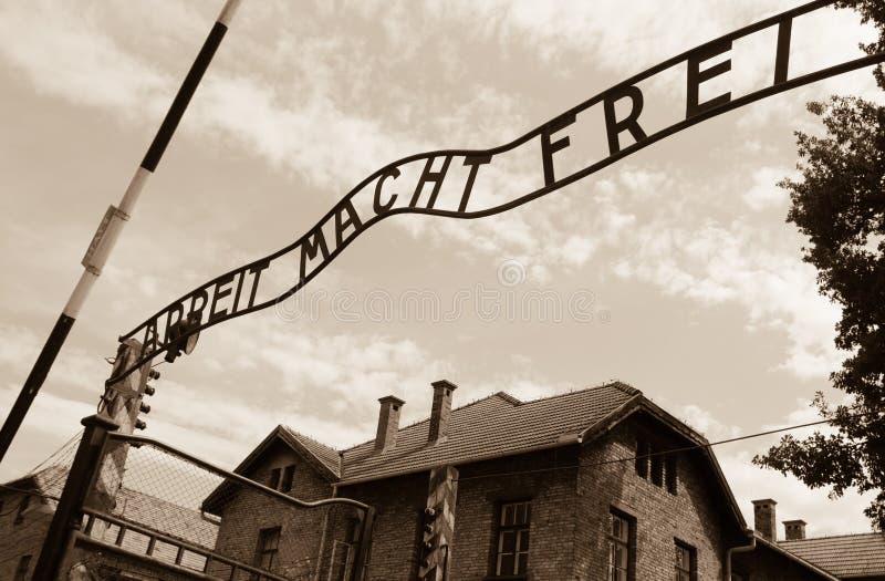 Auschwitz brama fotografia royalty free Auschwitz brama fotografia royalty free