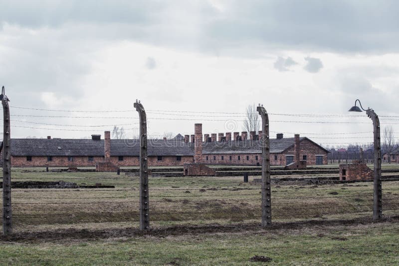 Auschwitz II Birkenau, Ruins of Barracks at Birkenau. Stoves and ...